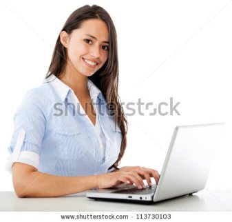 stock-photo-casual-woman-with-a-laptop-isolated-over-a-white-background-113730103